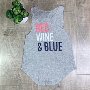 GRAYSON / THREADS Women's 'Red Wine & Blue Gray' Tank Top